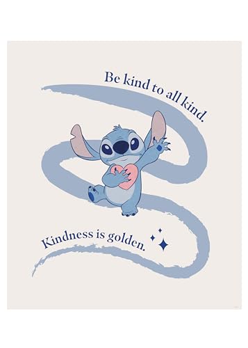 Komar Wandbild- Stitch Kindness - Größe 50 x 70 cm - Disney, Wandbild, Kunstdruck, Poster, Kinderzimmer, Pastell von Komar