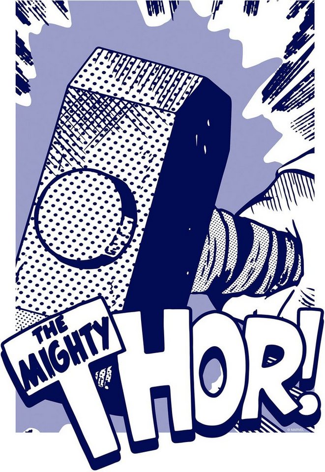 Komar Bild Thor Mjölnir, Natur (1 St), Wandbild zur Dekoration im Kinderzimmer - ohne Rahmen von Komar
