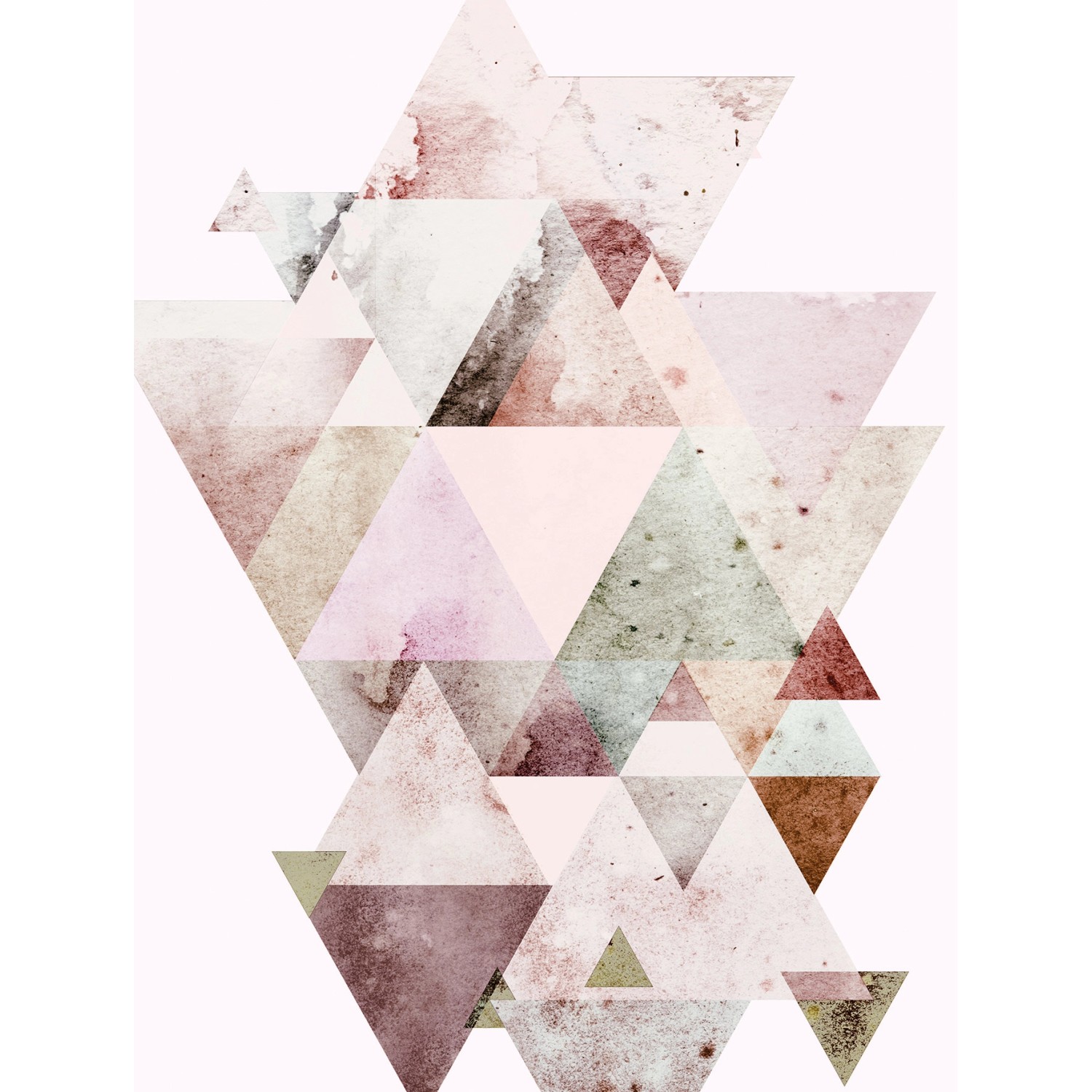 Komar Wandbild Triangles Red 30 x 40 cm von Komar