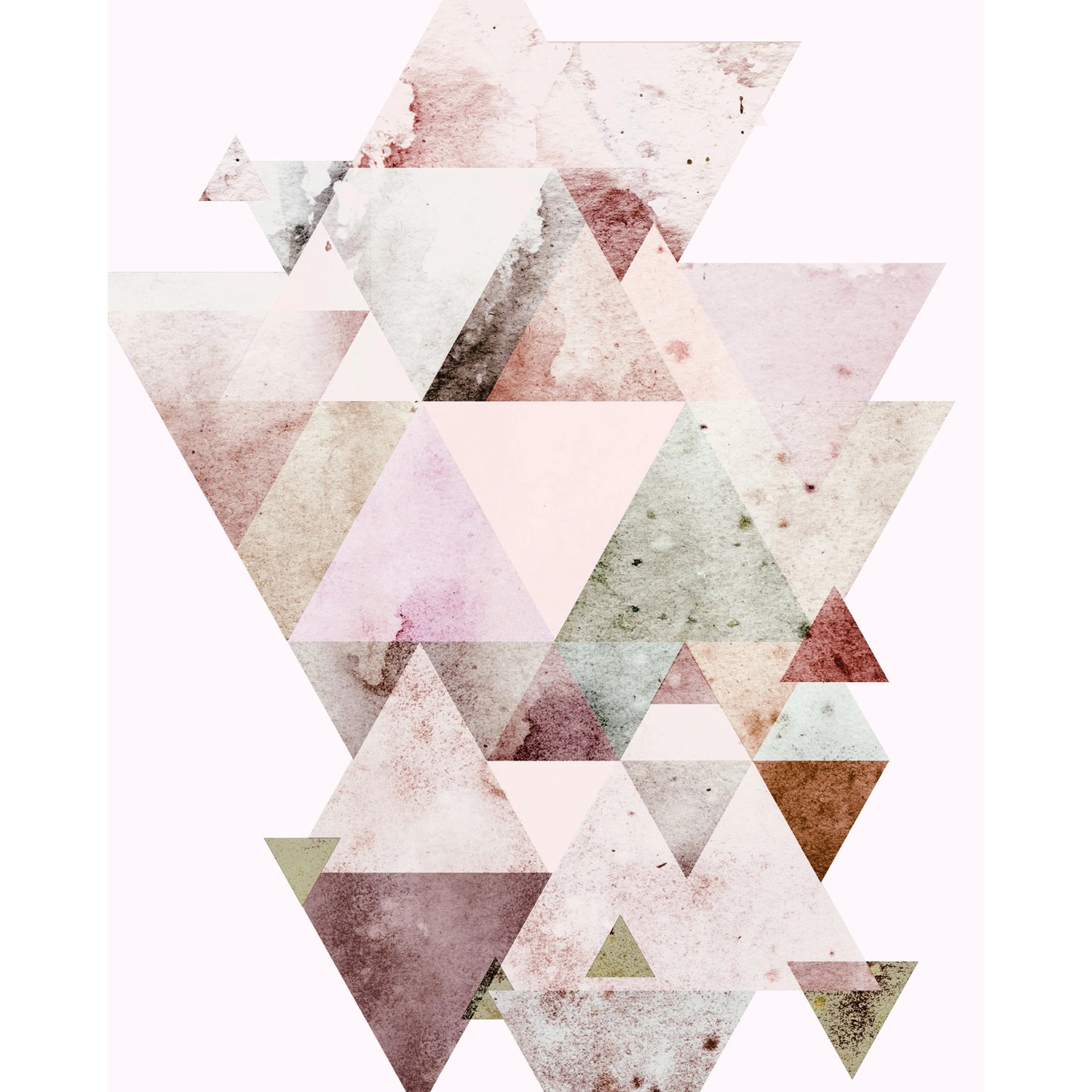 Komar Wandbild Triangles Red 40 x 50 cm von Komar