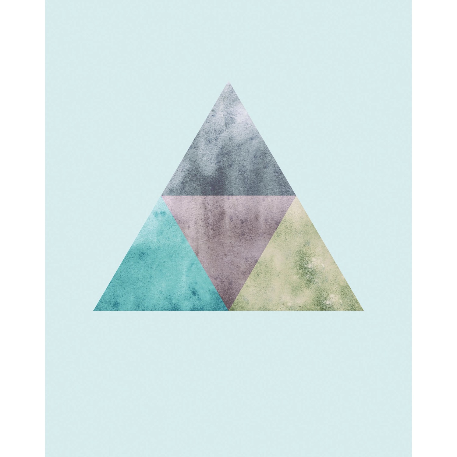 Komar Wandbild Triangles Top Blue 40 x 50 cm von Komar