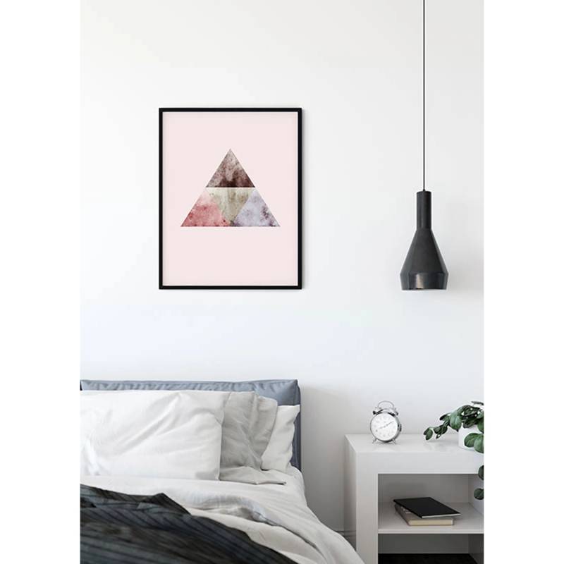 Komar Wandbild Triangles Top Red 40 x 50 cm von Komar
