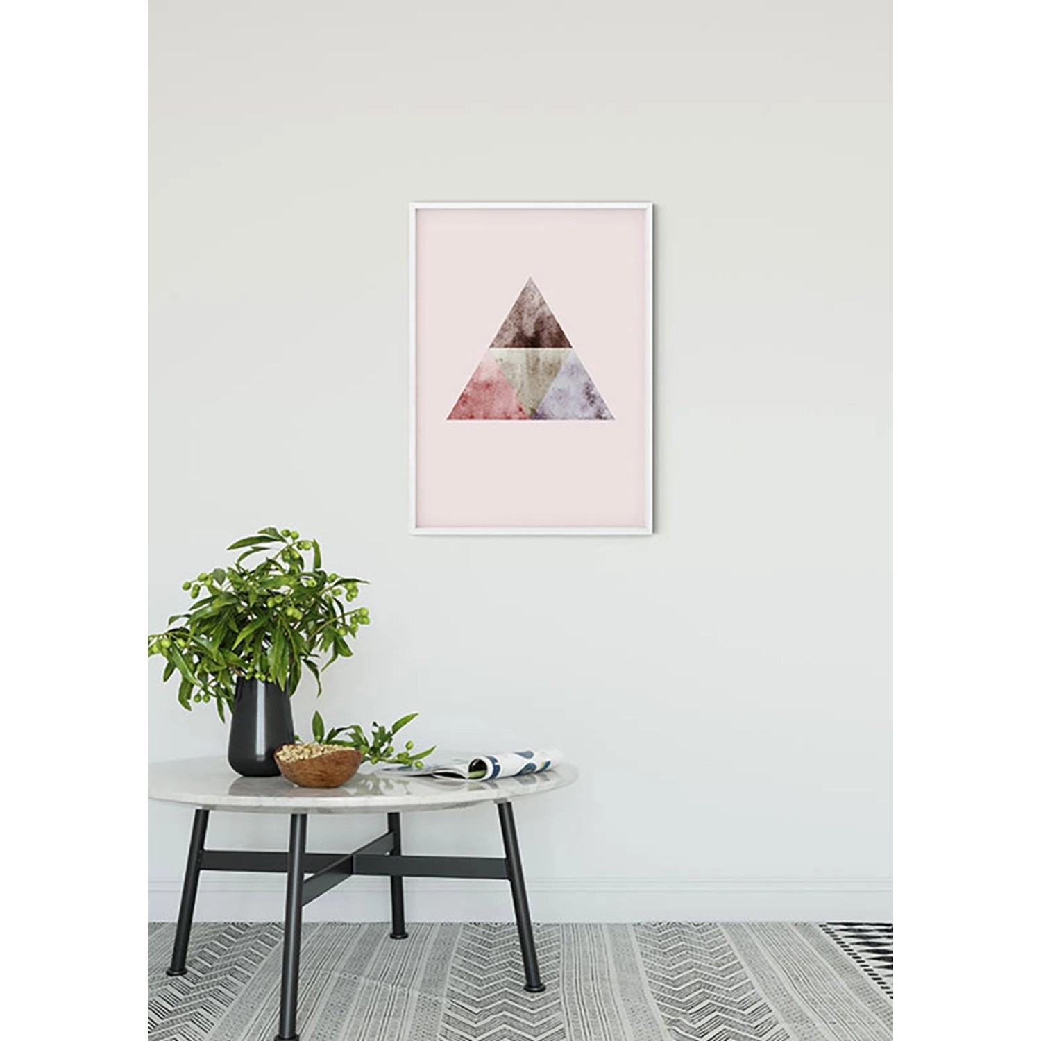 Komar Wandbild Triangles Top Red 50 x 70 cm von Komar