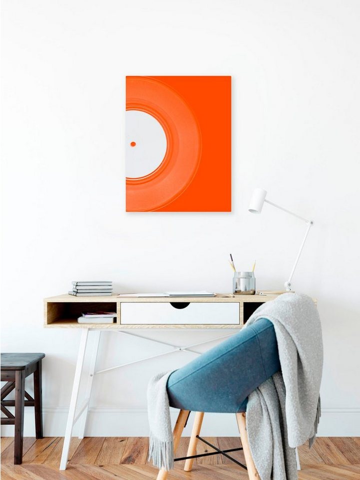 Komar Leinwandbild White Vinyl - Größe 30 x 40 cm, Natur (1 St), Keilrahmenbild mi Echtholzrahmen von Komar