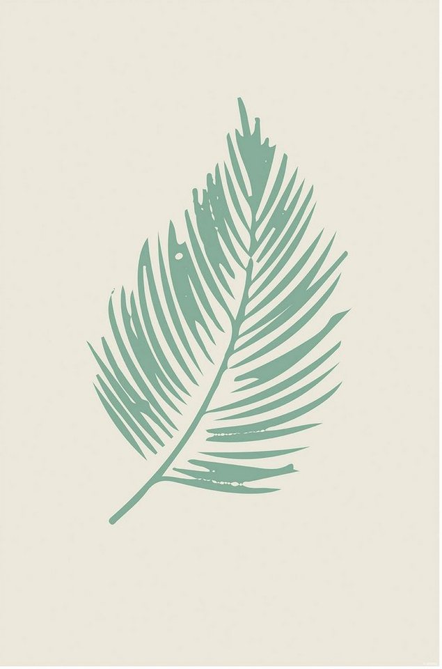 Komar Bild Winter Tropics Black Panther Palm Leaf, Tiere (1 St), Wandbild zur Dekoration im Kinderzimmer - ohne Rahmen von Komar