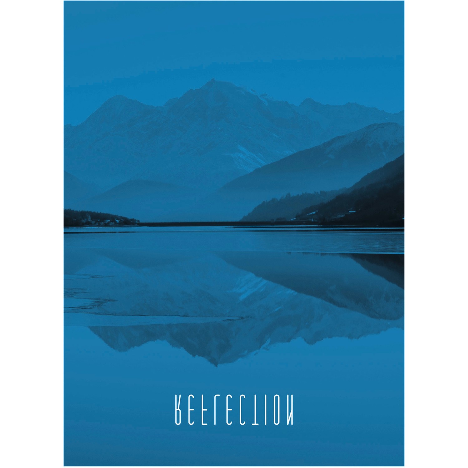 Komar Wandbild Word Lake Blue 30 x 40 cm von Komar
