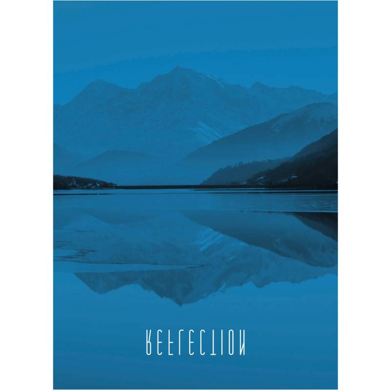 Komar Wandbild Word Lake Blue 30 x 40 cm von Komar