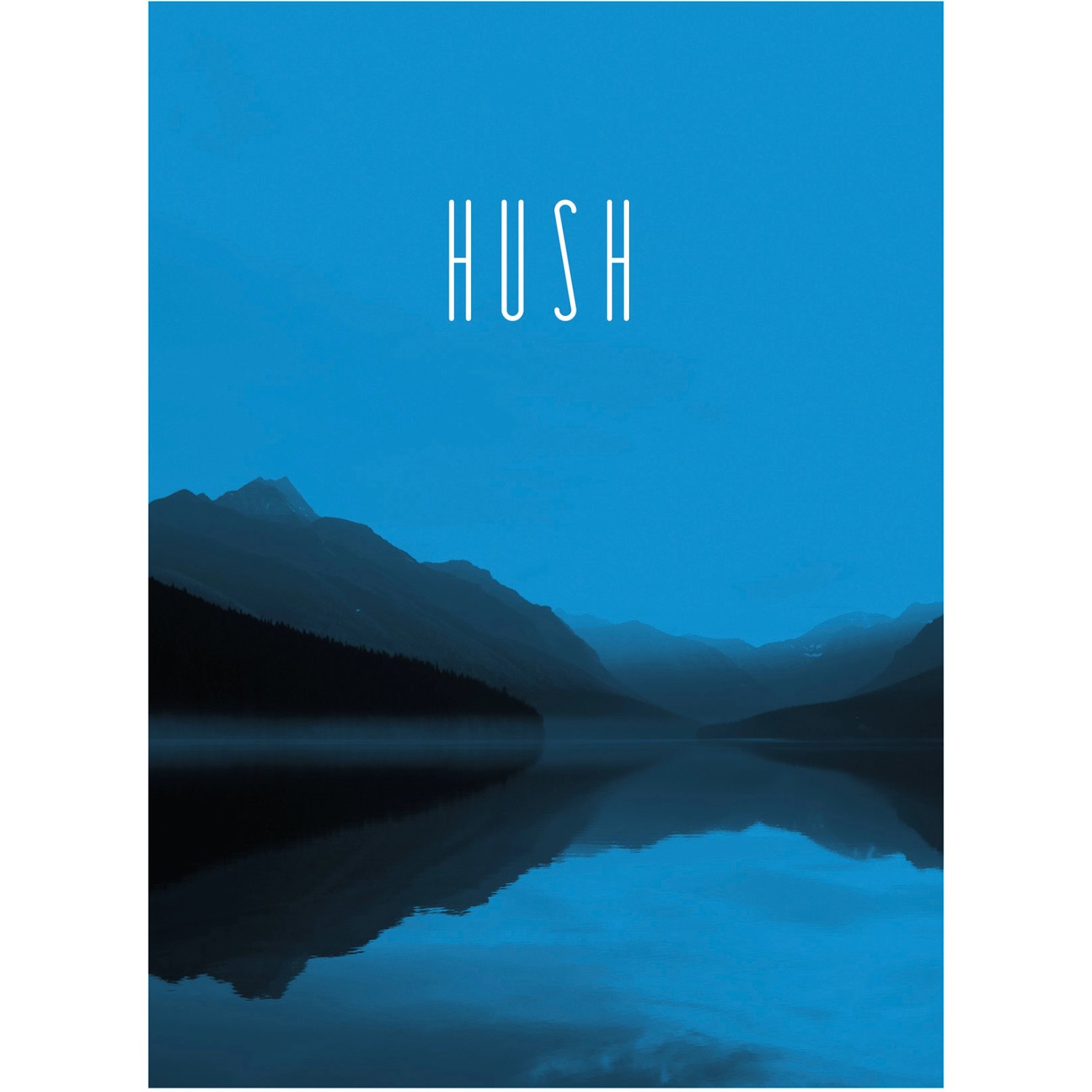 Komar Wandbild Word Lake Blue 30 x 40 cm von Komar