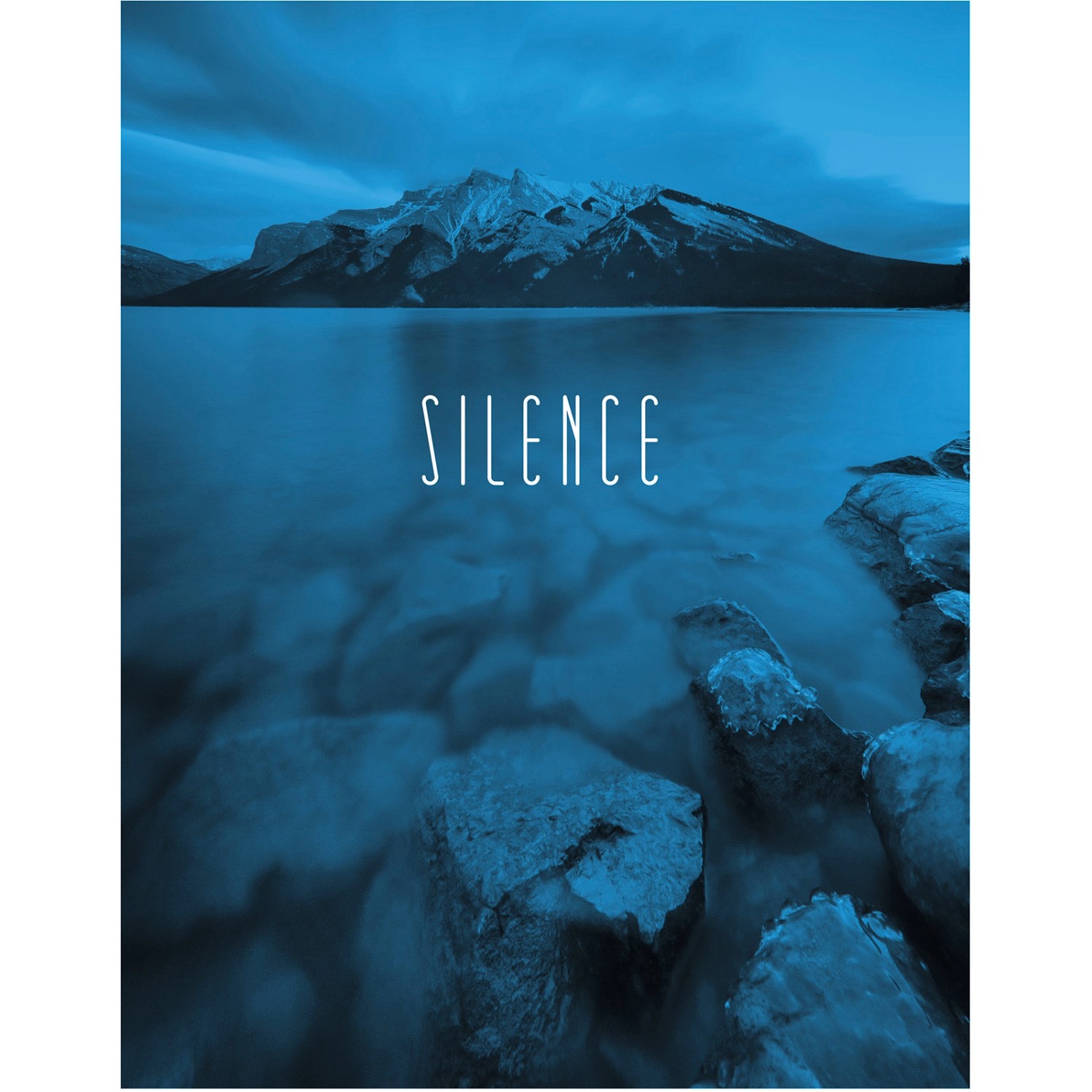 Komar Wandbild Word Lake Blue 40 x 50 cm von Komar