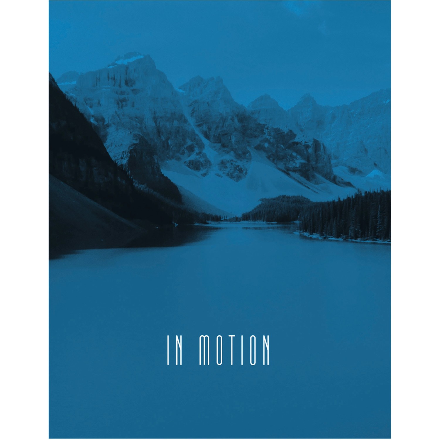 Komar Wandbild Word Lake Blue 40 x 50 cm von Komar