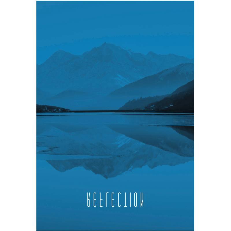 Komar Wandbild Word Lake Blue 50 x 70 cm von Komar