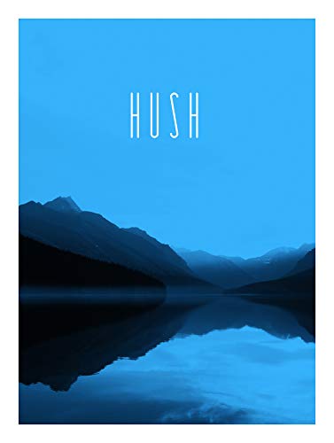 Komar Wandbild | Word Lake Hush Blue | Poster, Bild, Wohnzimmer, Schlafzimmer, Dekoration, Kunstdruck | ohne Rahmen | P088C-30x40 | Größe: 30 x 40 cm (Breite x Höhe) von Komar