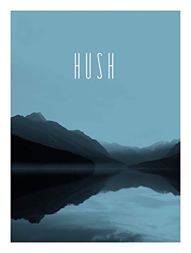 Komar Wandbild | Word Lake Hush Steel | Poster, Bild, Wohnzimmer, Schlafzimmer, Dekoration, Kunstdruck | ohne Rahmen | P088A-30x40 | Größe: 30 x 40 cm (Breite x Höhe) von Komar