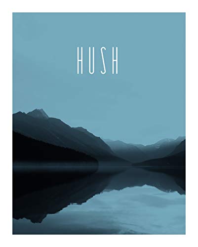 Komar Wandbild | Word Lake Hush Steel | Poster, Bild, Wohnzimmer, Schlafzimmer, Dekoration, Kunstdruck | ohne Rahmen | P088A-40x50 | Größe: 40 x 50 cm (Breite x Höhe) von Komar