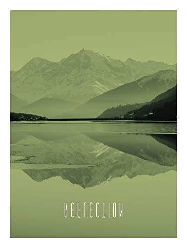 Komar Wandbild | Word Lake Reflection Sand | Poster, Bild, Wohnzimmer, Schlafzimmer, Dekoration, Kunstdruck | ohne Rahmen | P086B-30x40 | Größe: 30 x 40 cm (Breite x Höhe) von Komar