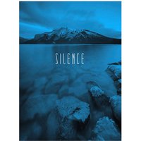 Komar Wandbild Word Lake Silence Blue Natur B/L: ca. 30x40 cm von Komar