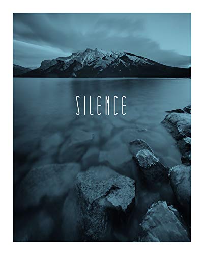 Komar Wandbild | Word Lake Silence Steel | Poster, Bild, Wohnzimmer, Schlafzimmer, Dekoration, Kunstdruck | ohne Rahmen | P085A-40x50 | Größe: 40 x 50 cm (Breite x Höhe) von Komar