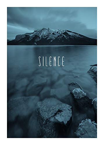 Komar Wandbild | Word Lake Silence Steel | Poster, Bild, Wohnzimmer, Schlafzimmer, Dekoration, Kunstdruck | ohne Rahmen | P085A-50x70 | Größe: 50 x 70 cm (Breite x Höhe) von Komar