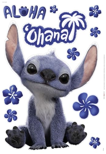 Komar Wandtattoo - Disney Lilo and Stitch Live Action Ohana - Größe 50 x 70 cm, Wandsticker, Kinderzimmer, Wanddekoration, Blau Komar Wandtattoo - Disney Lilo and Stitch Live Action Ohana - Größe 50 x 70 cm, Wandsticker, Kinderzimmer, Wanddekoration, Blau von Komar