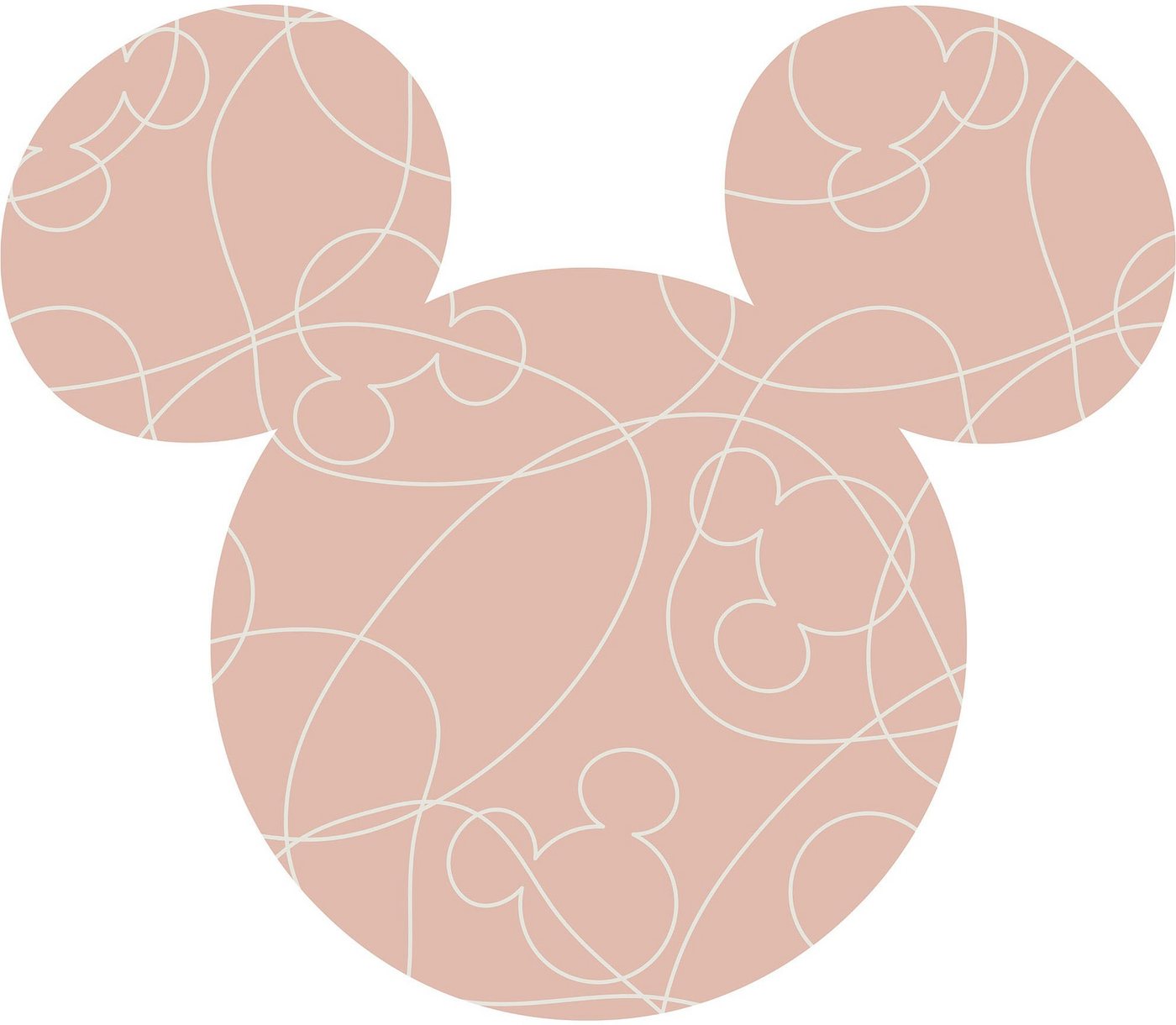 Komar Wandtattoo Mickey Head Knotted (1 St), Künstler: Disney, 125x125 cm (Breite x Höhe), rund und selbstklebend von Komar