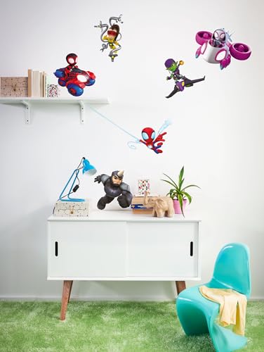 Komar Wandtattoo - Spidey and His Amazing Friends Chasing - Größe 50 x 70 cm - Marvel, Wandsticker, Kinderzimmer, Aufkleber, Bunt Komar Wandtattoo - Spidey and His Amazing Friends Chasing - Größe 50 x 70 cm - Marvel, Wandsticker, Kinderzimmer, Aufkleber, Bunt von Komar