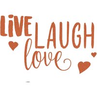 Komar Wandtattoo "LIVE LAUGH LOVE", (6 St.) von Komar