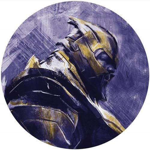 Komar Marvel DOT runde und selbstklebende Vlies Fototapete - Avengers Painting Thanos - Ø Durchmesser 125 cm - Wandsticker, Kinderzimmer, Wandtattoo - DD1-051 von Komar