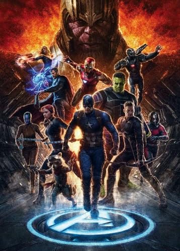 Komar Marvel Vlies Fototapete - Avengers vs Thanos - Größe: 200 x 280 cm (Breite x Höhe) - Kinderzimmer, Tapete - IADX4-073 von Komar