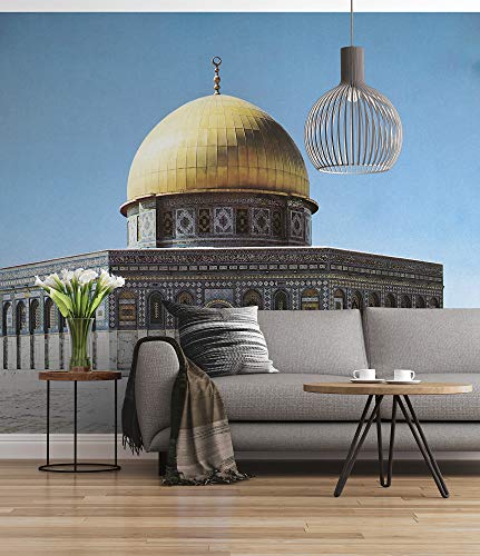 Papier Fototapete AL AXA - Islam, Tapete, Orient, Moslem, Moschee, al-Aqsa, Tempelberg, Jerusalem, Größe 270 x 194 cm, 4 Teile inklusive Kleister von Komar