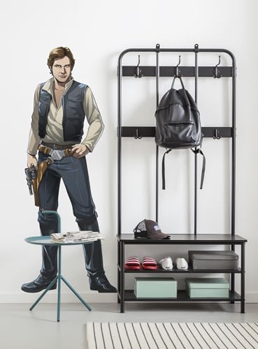 STAR WARS selbstklebende und konturgeschnittene Vlies Fototapete von Komar - Star Wars XXL Han Solo - Größe: 127 x 196 cm - Wandtattoo, Kinderzimmer, Lebensgross von Komar