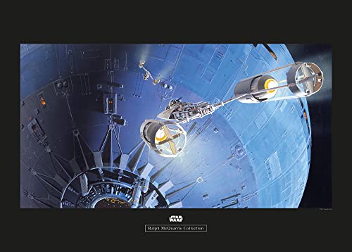 Komar Star Wars Classic RMQ Death Star Attack - Größe: 70 x 50 cm, Wandbild, Poster, Kunstdruck (ohne Rahmen) von Komar