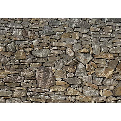 Komar Steinmauer Fototapete STONE WALL | 368 x 254 cm | Tapete, Steinwand, Steinoptik | 8-727 von Komar