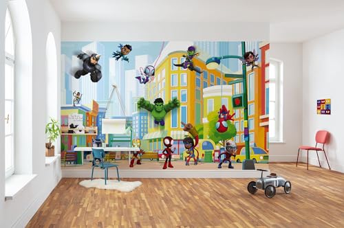 Vlies Fototapete - Spidey Sightseeing Tour with Friends- Größe 400 x 250 cm - Kinderzimmer, Tapete, Kindertapete Vlies Fototapete - Spidey Sightseeing Tour with Friends- Größe 400 x 250 cm - Kinderzimmer, Tapete, Kindertapete von Komar