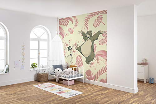 Komar Disney Vlies Fototapete Dance the Jungle | Größe: 250 x 280 cm (Breite x Höhe), Bahnbreite 50 cm | Tapete, Wandbild, Dekoration, Wandbelag, Kinderzimmer, Schlafzimmer | DX5-010, blau, lila von Komar