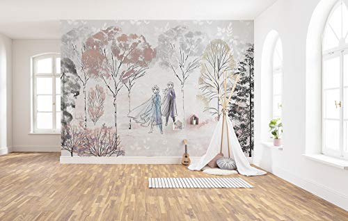 Komar Vlies Fototapete Frozen Natural Spirit | Größe: 400 x 280 cm (Breite x Höhe), Bahnbreite 50 cm | Tapete, Wandbild, Dekoration, Wandbelag, Kinderzimmer, Schlafzimmer | DX8-015, bunt von Komar