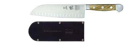 Güde Messer Santoku Messer 18 cm, Serie Alpha-Olive mit Messerscheide von Kombiangebot Güde Messer