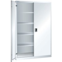 LISTA Flügeltürschrank mit 4 verzinkten Böden, HxBxT 1.950 x 1.250 x 580 mm, reinweiß, reinweiß von Lista