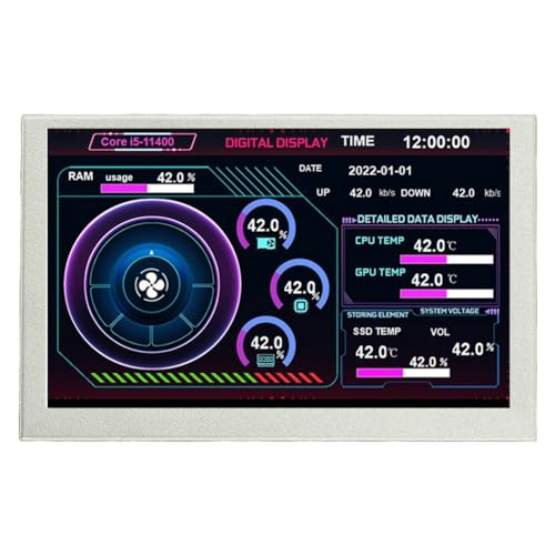 Komdndht 5-Bildschirm LCD-Monitor Treiber-Steuerplatine AIDA64 Bildschirm Hilfs-IPS für Computer ITX PC-Gehäuse B Langlebig von Komdndht