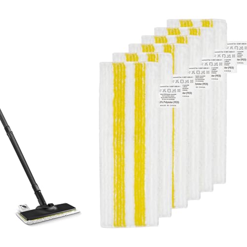 6 Stück Bodentuchset Zubehör für Dampfreiniger Kärcher, Saugstarke Bodentücher aus Fasermaterial, Dampfreiniger Zubehör mit Klettsystem, Bodendüse Mikrofaser Mop Zubehör, für Alle Bodenarten 6 Stück Bodentuchset Zubehör für Dampfreiniger Kärcher, Saugstarke Bodentücher aus Fasermaterial, Dampfreiniger Zubehör mit Klettsystem, Bodendüse Mikrofaser Mop Zubehör, für Alle Bodenarten von Komergave