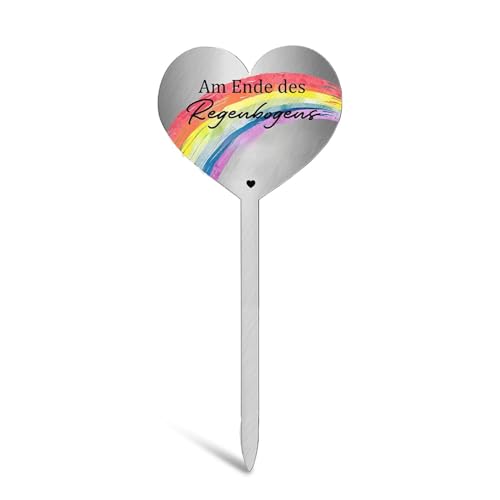 Grabstecker Wetterfest Grabschmuck Herz mit Spruch Am Ende des Regenbogens Sehen Wir Uns Wieder Grabdekoration Wetterfest Frostbeständig Grab Deko Erinnerung Dekoherz Trauer Grabstecker Wetterfest Grabschmuck Herz mit Spruch Am Ende des Regenbogens Sehen Wir Uns Wieder Grabdekoration Wetterfest Frostbeständig Grab Deko Erinnerung Dekoherz Trauer von Komergave