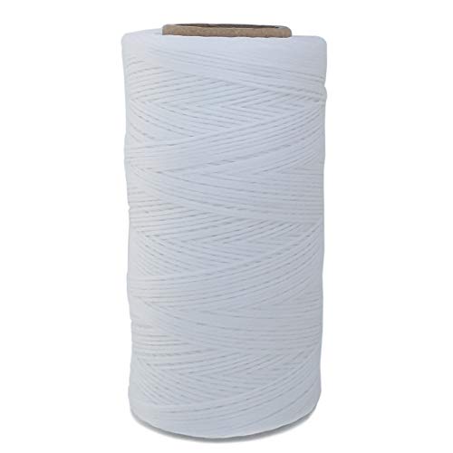 Komfami Wachs Faden Nähgarn 260 Meter 1mm Polyester Wachsfaden Nähen Ledergarn Gewachst (Weiß) von Bealuffe