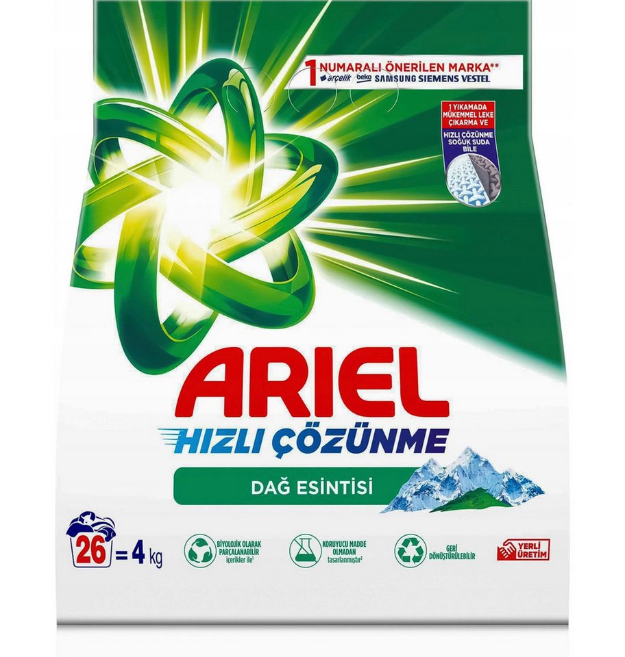 KomfortHome Ariel Weißwaschpulver 4 kg Spezialwaschmittel (1 waschpulver, [- 1 Waschpulver Ariel 4 kg 1 Waschpulver Ariel 4 kg) von KomfortHome