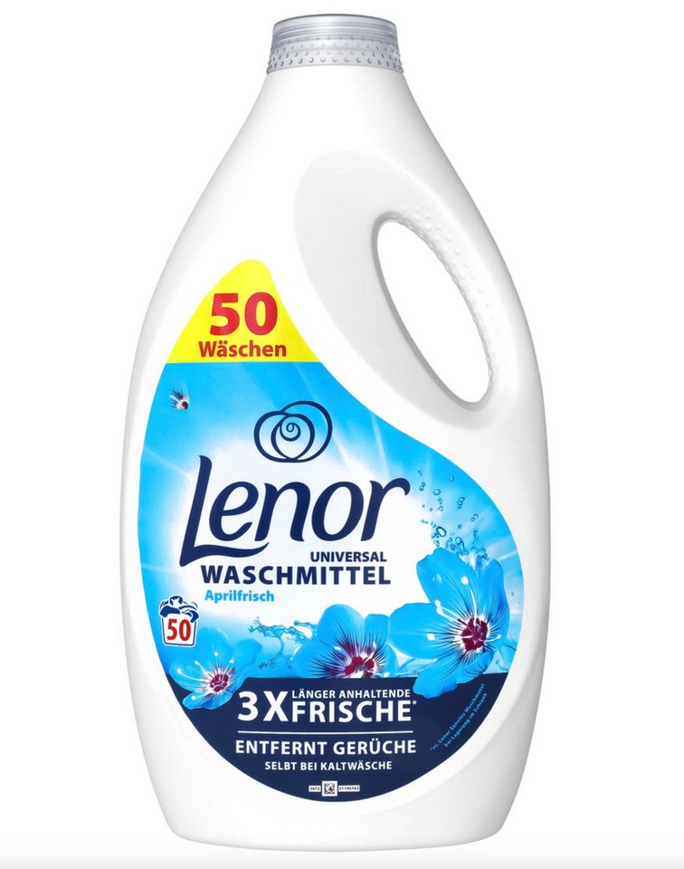 KomfortHome Lenor 2,25L 75 Waschgänge Color Amethyst Universal Aprilfrisch Gel Vollwaschmittel (Flüssigwaschmittel Bunt Weiß ab 20°C Optische Aufheller XXL Duft, [- 1 Flasche Waschmittel 2250 ml 1 Flasche Waschmittel 2250 ml) von KomfortHome