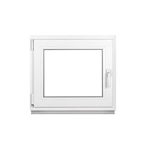 Premium Kellerfenster Von Fenstiger - Kunststofffenster Weiß BxH 900 x 850 mm - Garagenfenster/Gartenhaus Fenster BxH 90 x 85 cm 2-fach Verglast - Din Links-Funktion Dreh Kipp Fenster-Alle Größen von VWPEYY