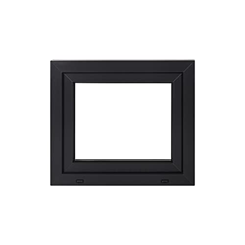 Premium Kunststofffenster Von Komforta - Kellerfenster Weiß/Anthrazit BxH 600 x 500 mm - Garagenfenster/Gartenhaus Fenster BxH 60 x 50 cm 2- fach Verglast - Din Rechts-Funktion Dreh Kipp Fenster von VWPEYY