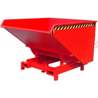 Bauer® Schwerlast-Kippbehälter, Tragkraft 4.000 kg, lackiert, Volumen 1,7 m³, RAL 3000 feuerrot von Bauer®