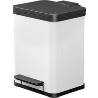 Hailo Tret-Wertstoffsammler Öko duo Plus M, 2x 9 Liter, gedämpfter Schließmechanismus, weiß, matt von Hailo