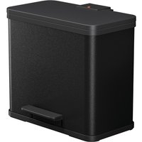 Hailo Tret-Wertstoffsammler Öko trio Plus L, 3x 9 Liter, gedämpfter Schließmechanismus, tiefschwarz, matt von Hailo