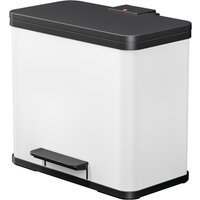 Hailo Tret-Wertstoffsammler Öko trio Plus L, 3x 9 Liter, gedämpfter Schließmechanismus, weiß, matt von Hailo