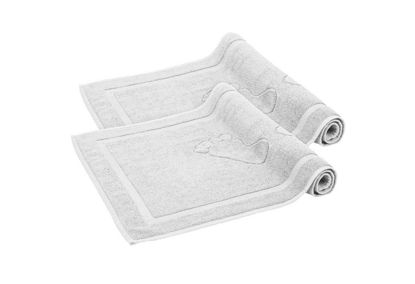 Badematte Badvorleger aus 100% Baumwolle Komfortec, 50x70 cm Duschvorleger, Waschbar Duschmatte, Frottee, Rechteckig, 600 g/m², 2er Set, Saugfähig & Schnelltrocknend von Komfortec